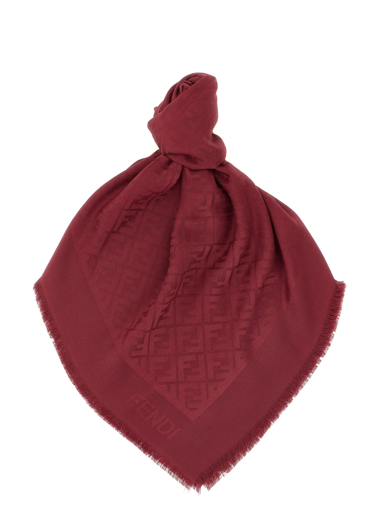 Ff Shawl Scarves And Foulards Bordeaux sold by Wanan Luxury