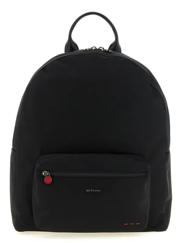 Logo Backpack Black made by Kiton