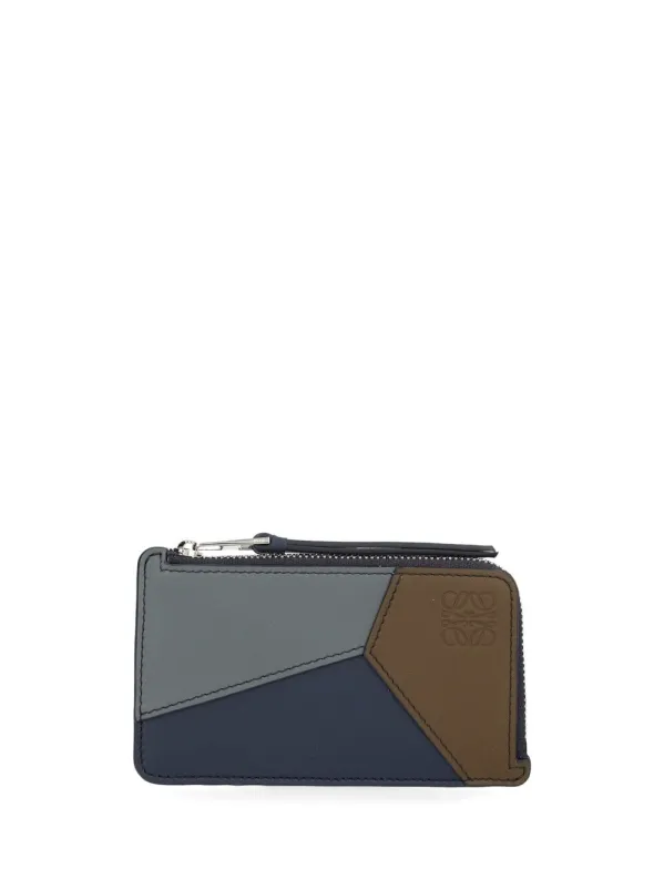 Puzzle Card Holder And Coin Purse In Calfskin Wallets Multicolor made by Loewe