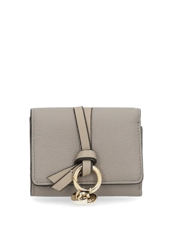 Alphabet Folding Wallet Grey made by Chloe