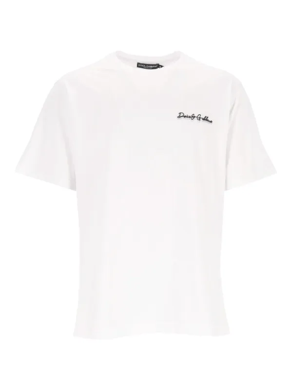 With Dolce & Gabbana Signature T-Shirt White made by Dolce & Gabanna