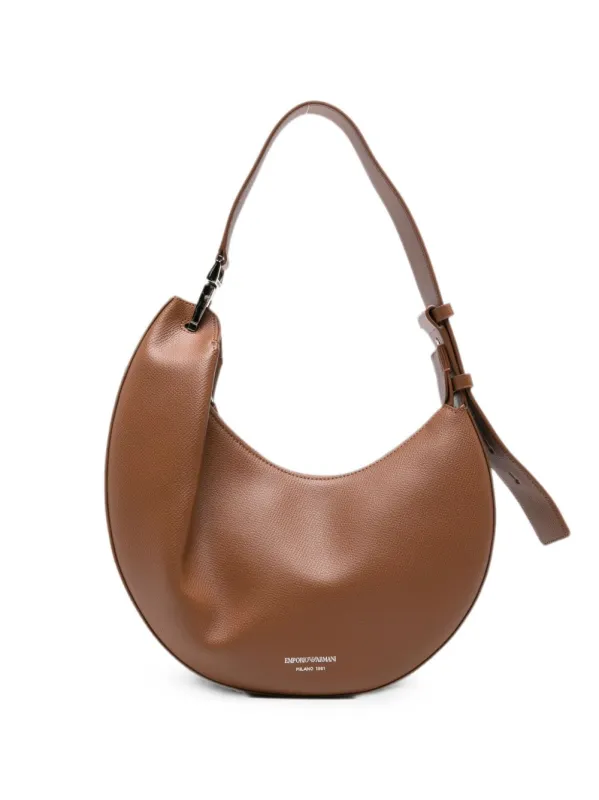 Medium Leather Hobo Bag made by Emporio Armani