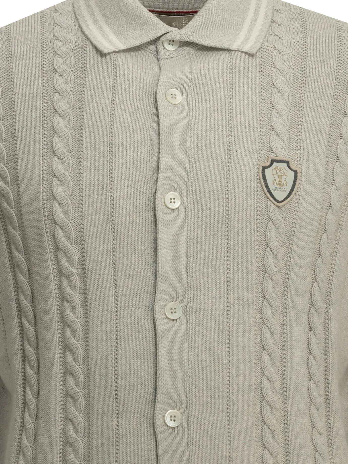 Cardigan With Logo Knitwear Grey sold by Wanan Luxury product image thumbnail 3