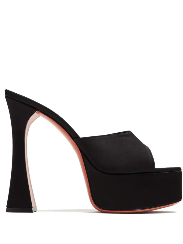 Dalida Satin Mules made by Amina Muaddi