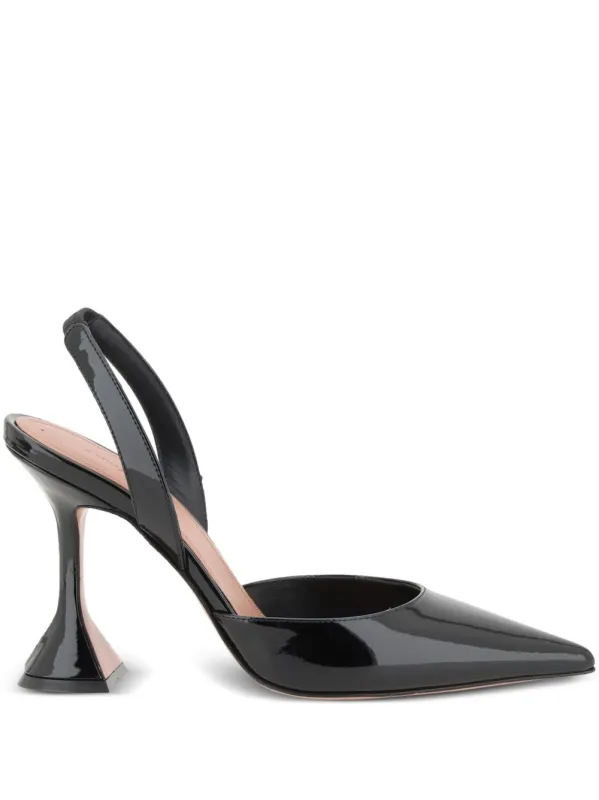 Holli Patent Leather Slingback Pumps made by Amina Muaddi