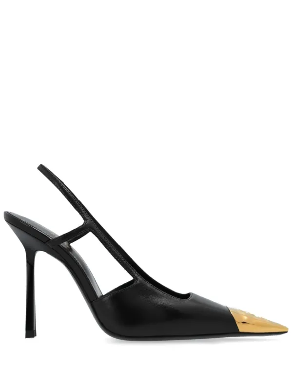 Jeanne Leather Slingback Pumps made by Yves Saint Laurent