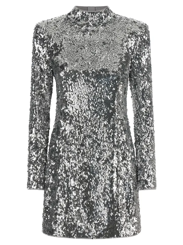 Sequin Dress Silver made by Balmain