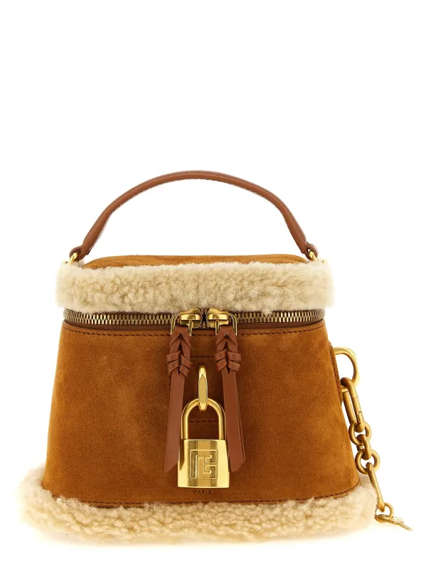 Pulse Vanity Hand Bags Brown made by Balmain
