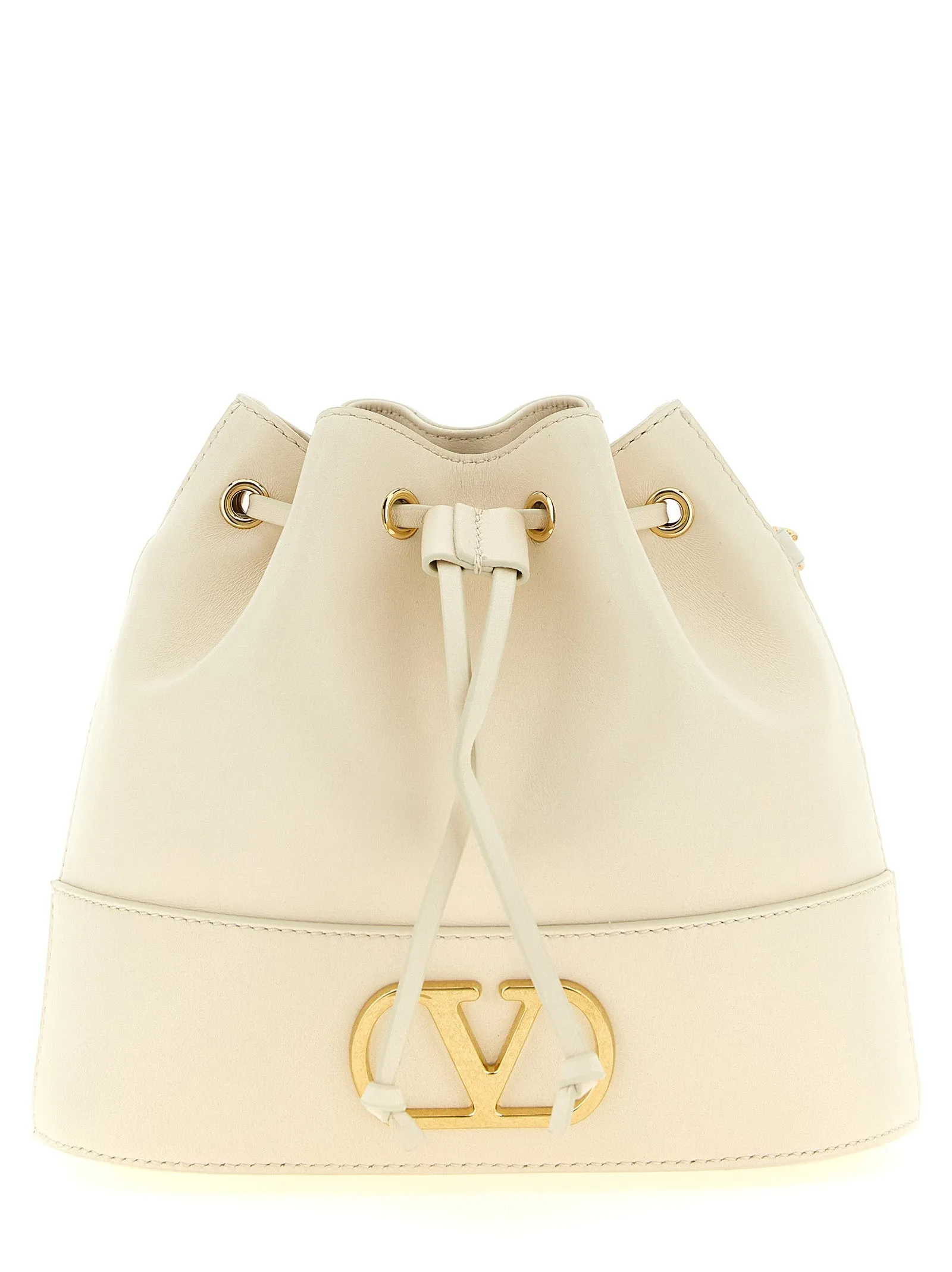 Valentino Garavani Vlogo Signature Sechiello Bag White sold by Wanan Luxury