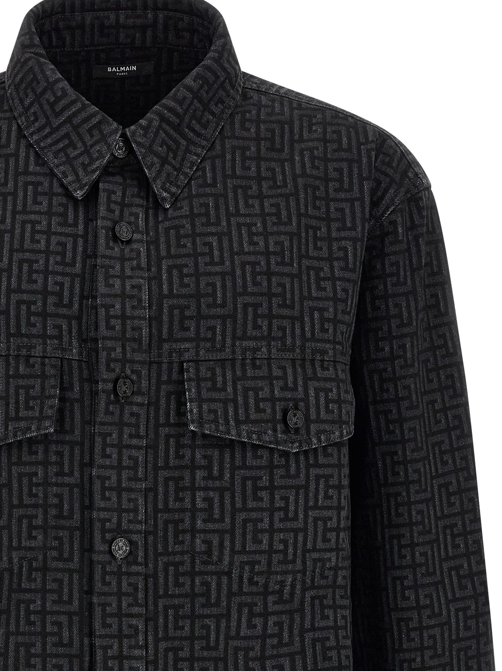 Monogram Pattern Overshirt Shirt And Blouse Black sold by Wanan Luxury product image thumbnail 3