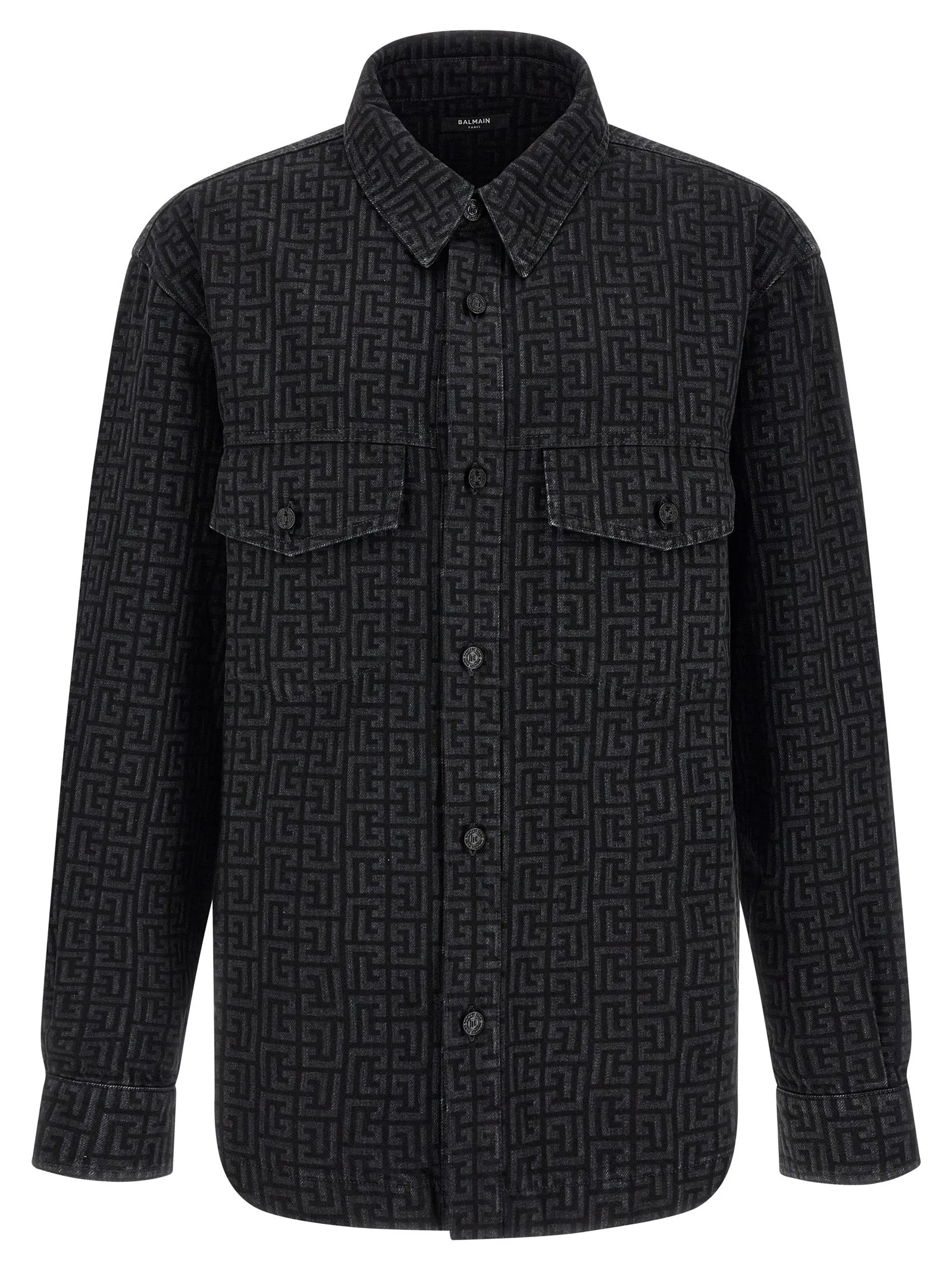 Monogram Pattern Overshirt Shirt And Blouse Black sold by Wanan Luxury