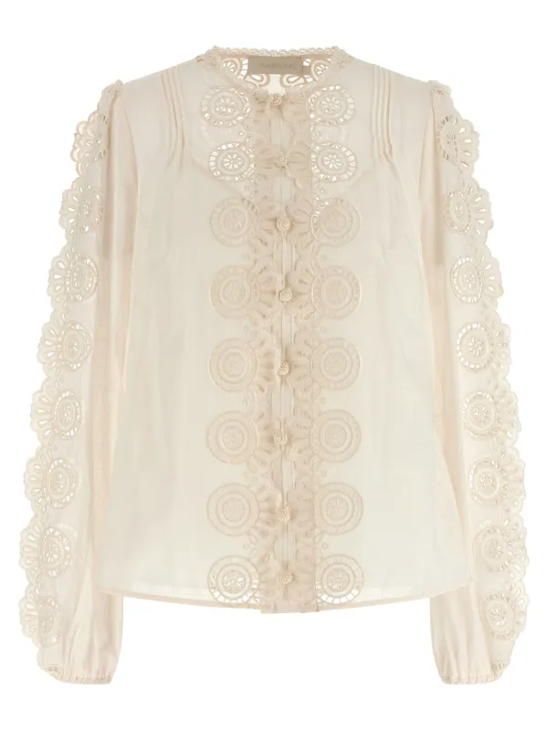 Lucky Shirt And Blouse White made by Zimmermann