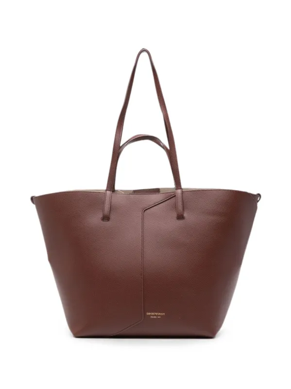 Medium Leather Tote Bag made by Emporio Armani