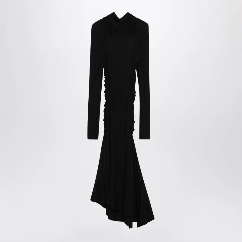 Black Midi High-Neck Dress In Viscose made by Victoria Beckham