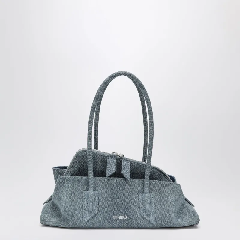 La Passeggiata Small Washed Denim Top Handle Bag made by The Attico