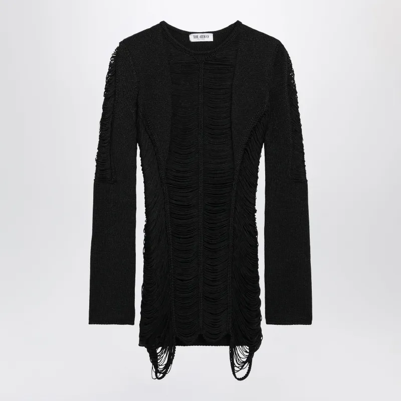 Black Viscose Mini Dress made by The Attico