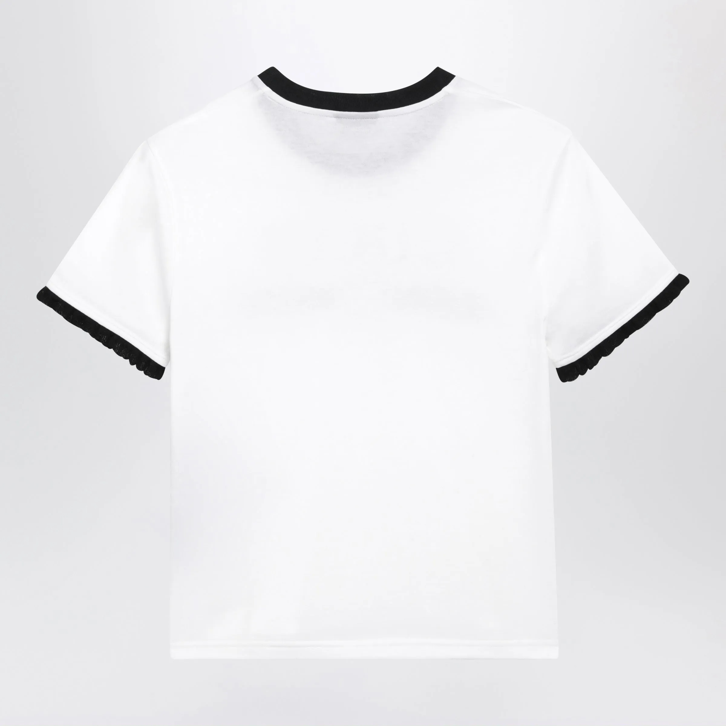 White Cotton Jersey Printed T-Shirt sold by Wanan Luxury product image thumbnail 2