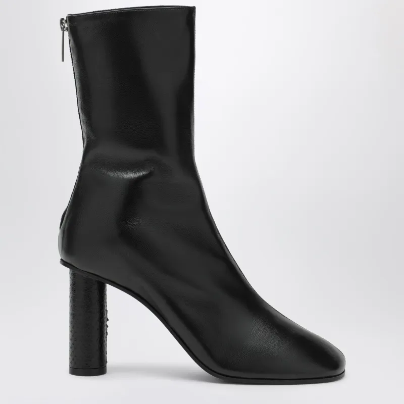 Alice Black Leather Ankle Boots made by Paris Texas