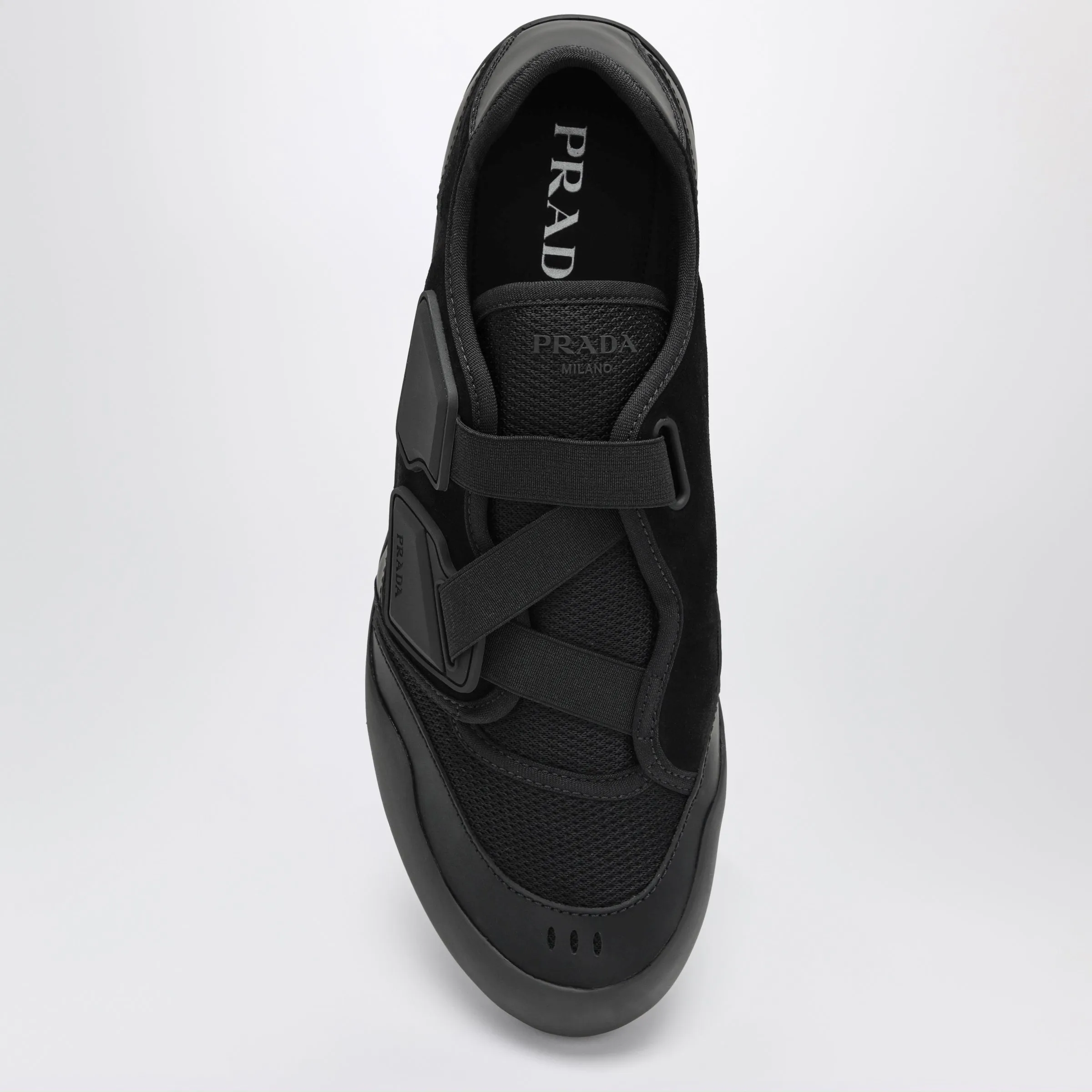 Speedrock Black Leather And Mesh Sneakers sold by Wanan Luxury product image thumbnail 3