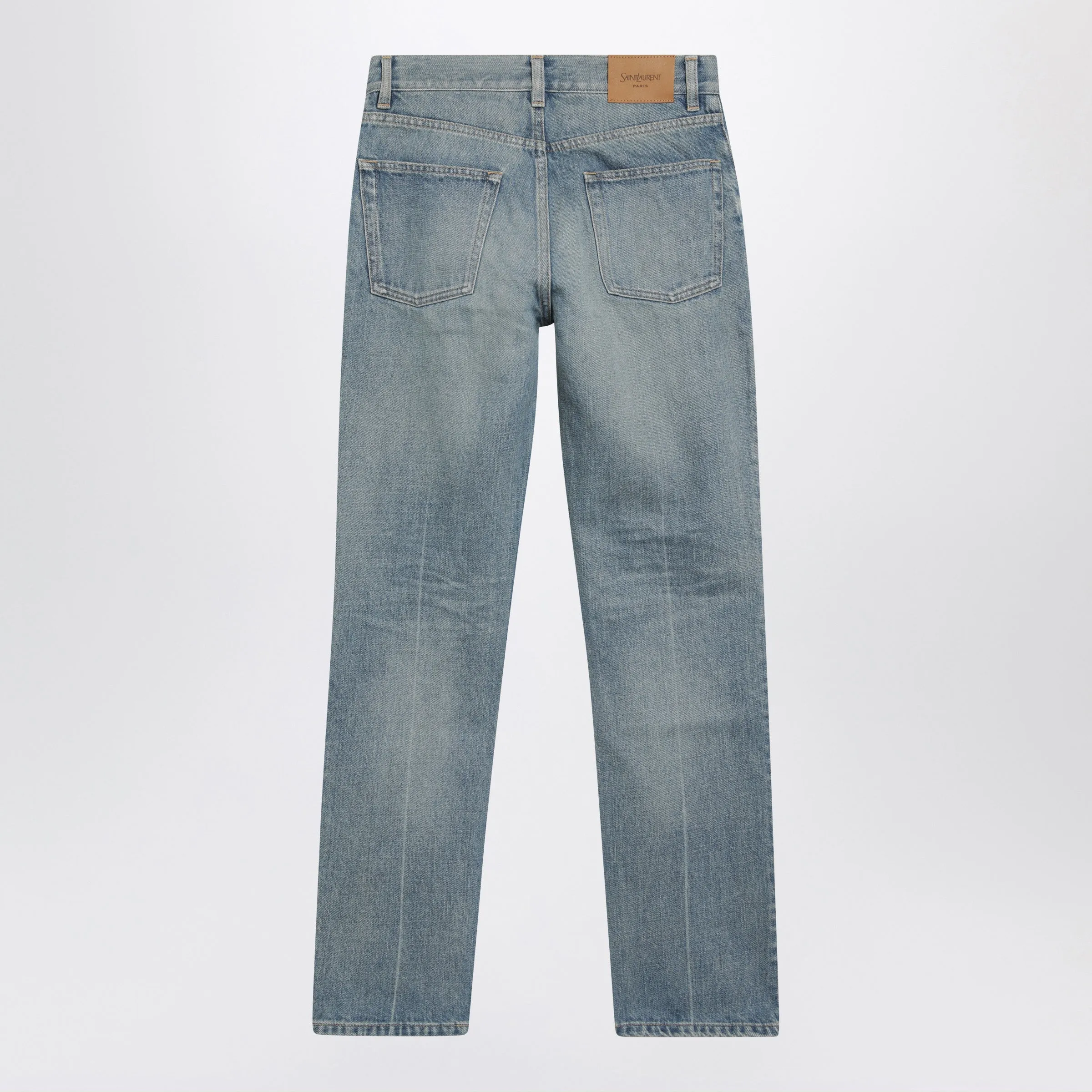 Straight-Leg Medium Blue Denim Jeans sold by Wanan Luxury product image thumbnail 2