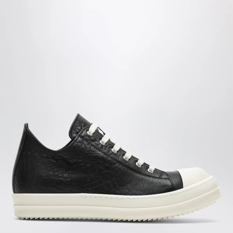 Low Sneaks Sneakers In Black Calf Leather made by Rick Owens