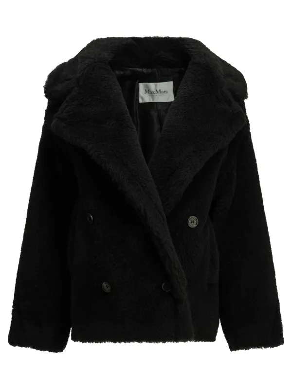 Short Alpaca Coat Black made by MaxMara