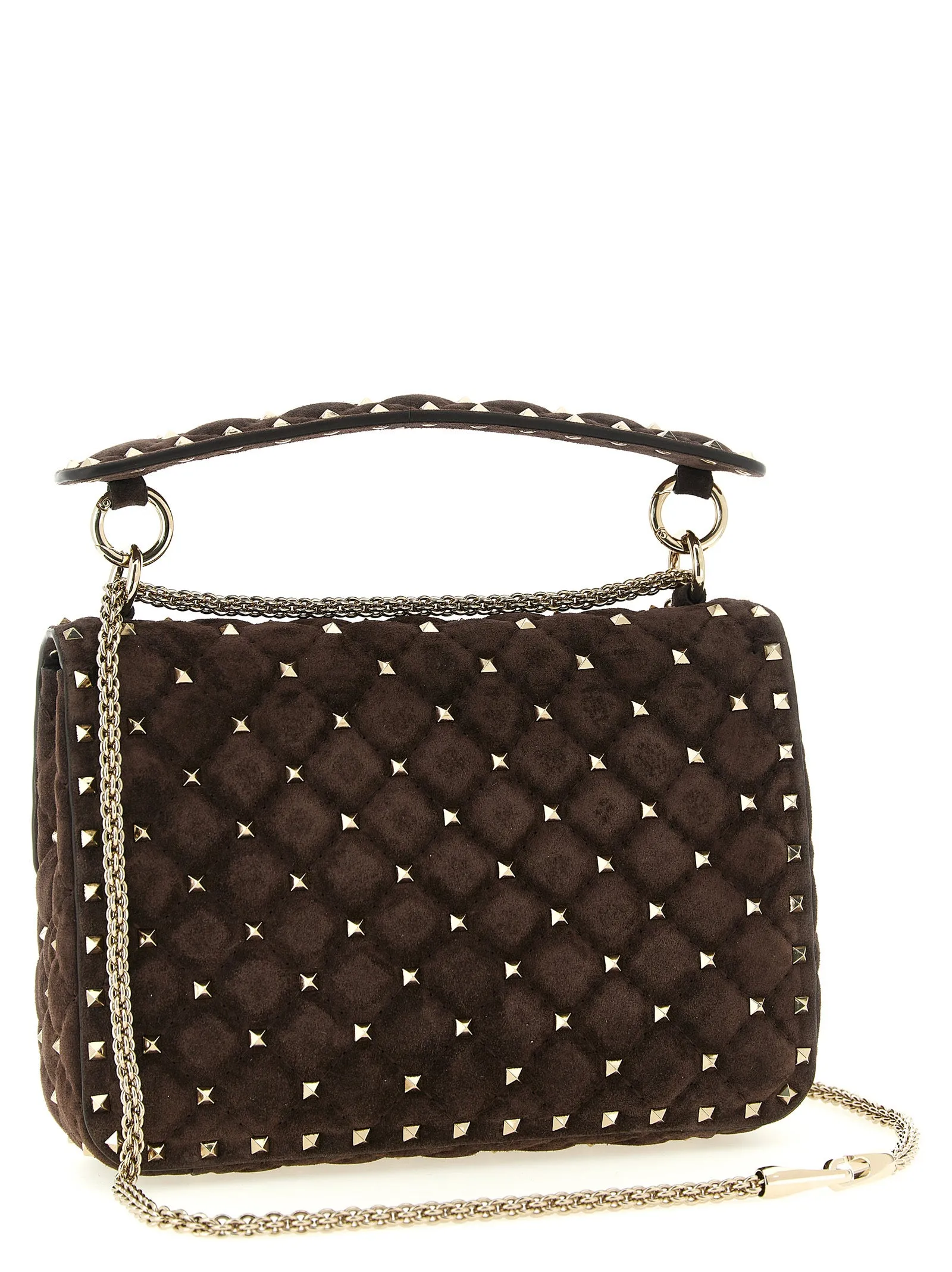 Rockstud Spike Mediium Crossbody Bags Brown sold by Wanan Luxury product image thumbnail 2