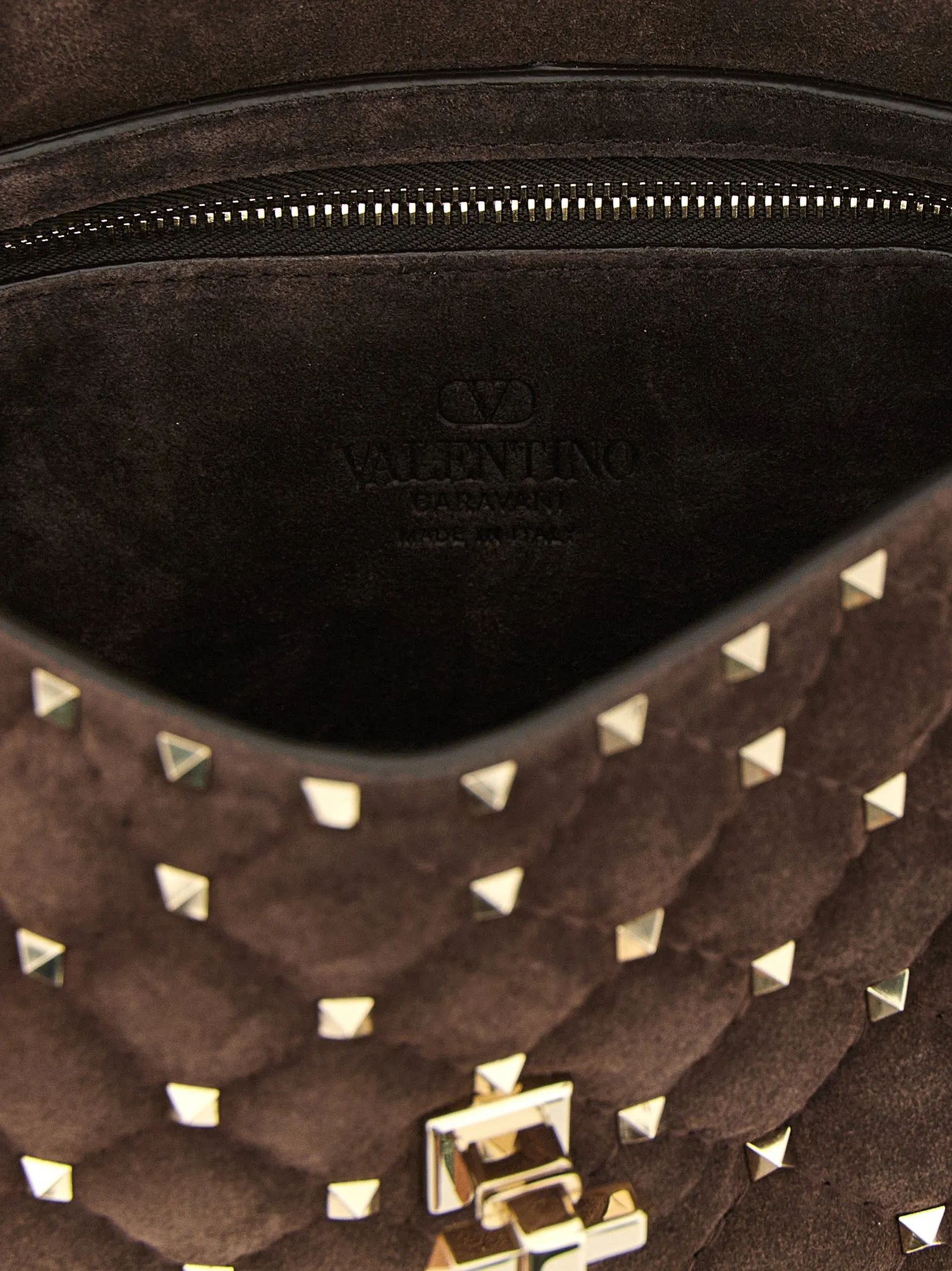 Rockstud Spike Mediium Crossbody Bags Brown sold by Wanan Luxury product image thumbnail 4