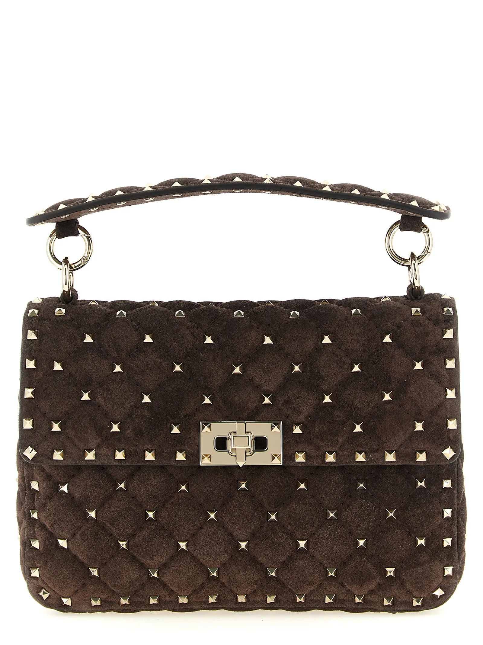 Rockstud Spike Mediium Crossbody Bags Brown sold by Wanan Luxury