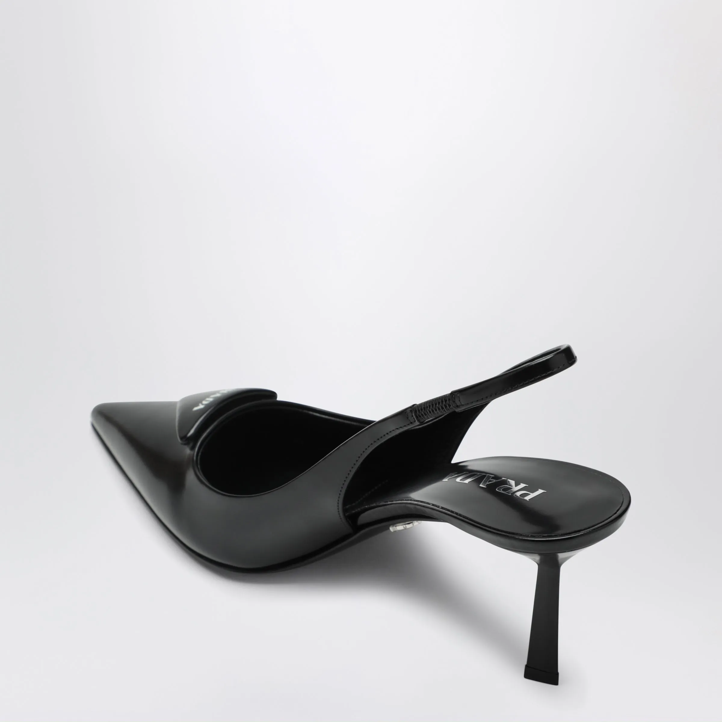Slingback Pumps In Black Brushed Leather sold by Wanan Luxury product image thumbnail 2