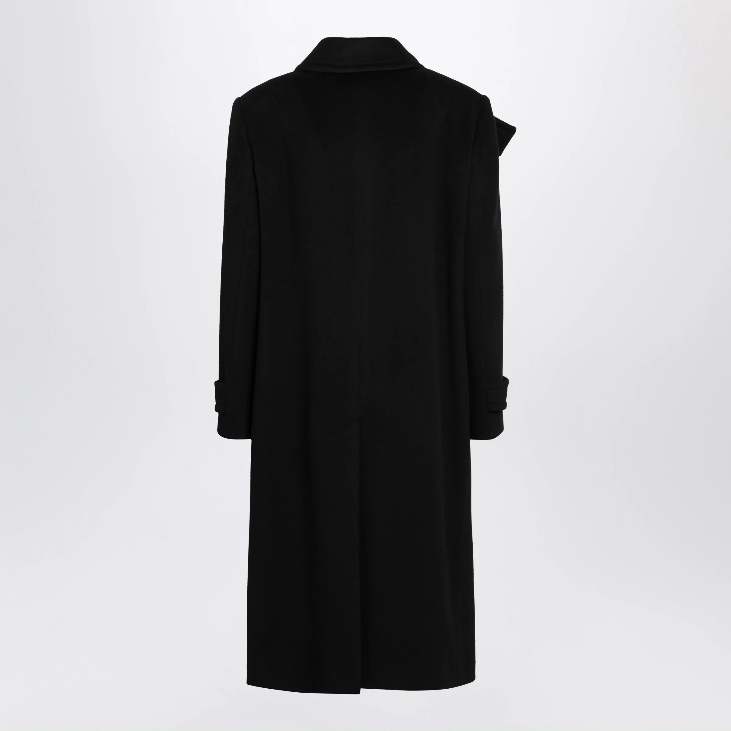 Single-Breasted Black Wool Coat sold by Wanan Luxury product image thumbnail 2