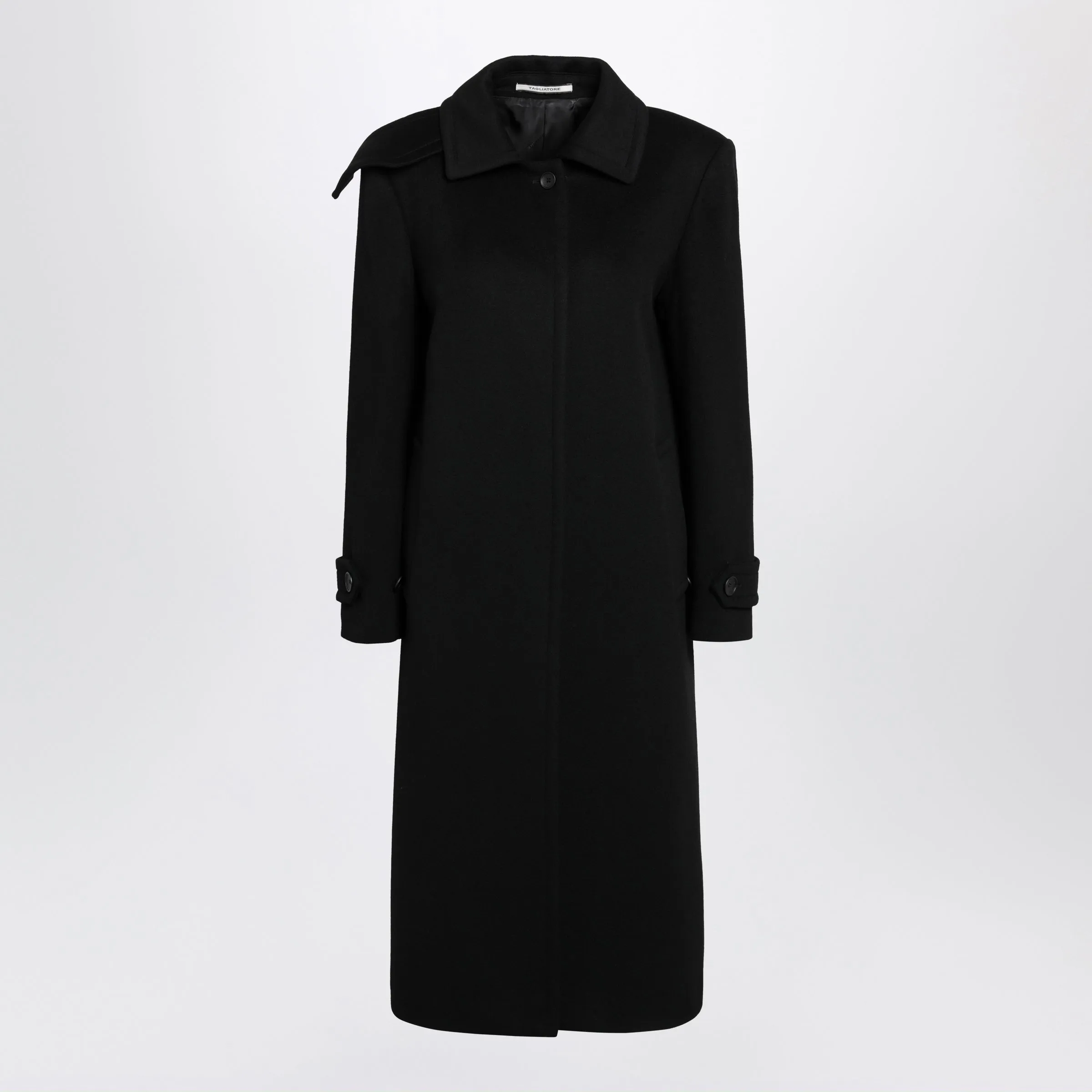 Single-Breasted Black Wool Coat sold by Wanan Luxury