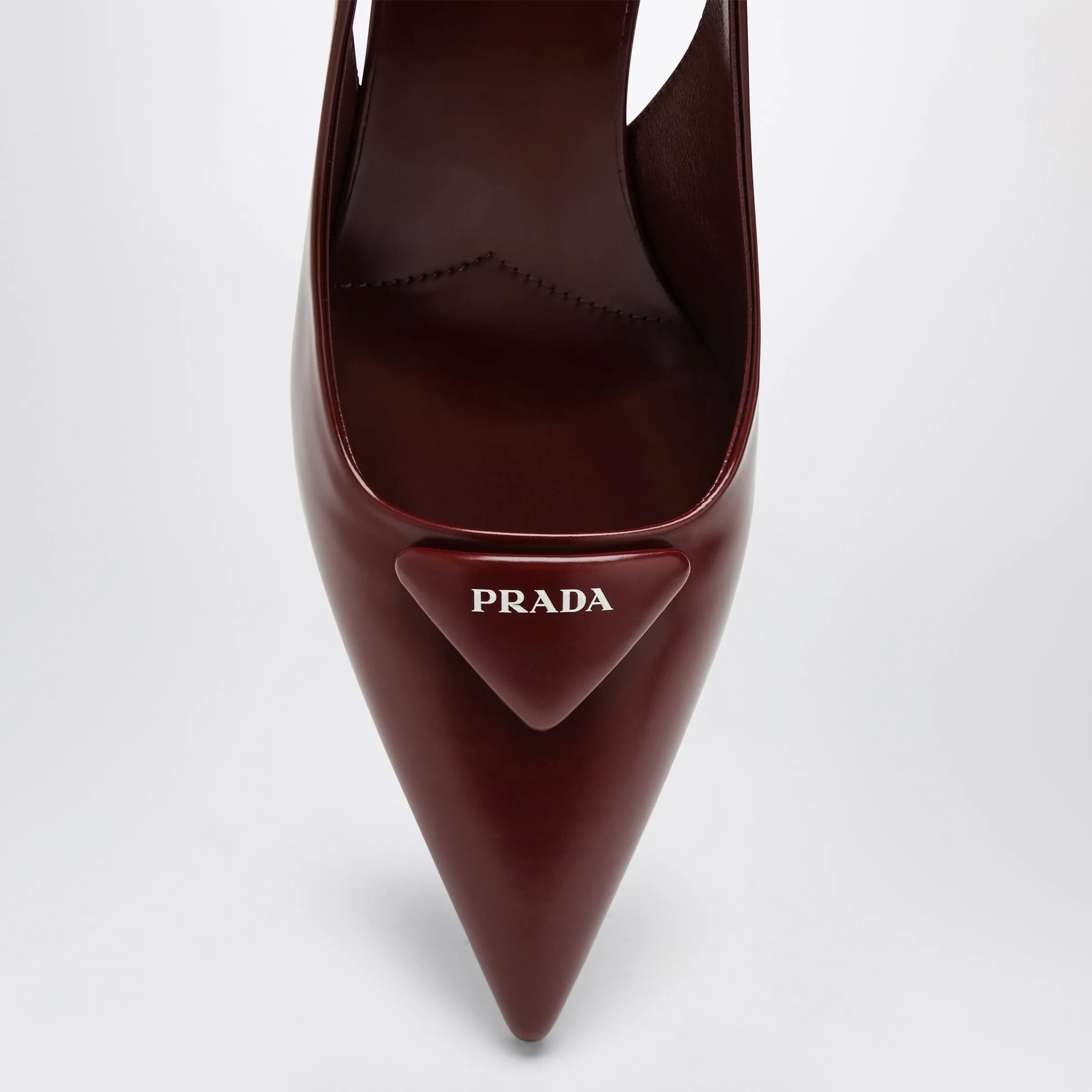 Brushed Leather Slingback Pumps In Purple sold by Wanan Luxury product image thumbnail 3