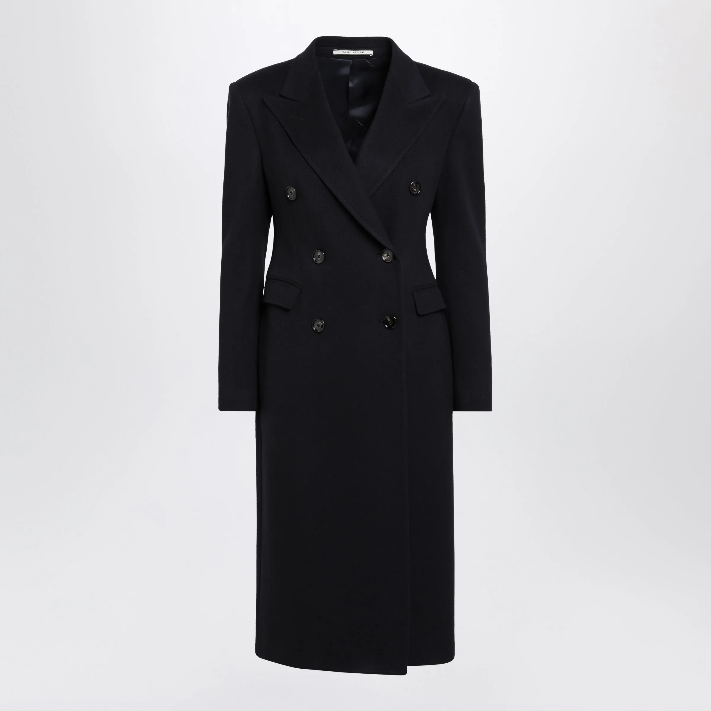 Double-Breasted Blue Wool Coat sold by Wanan Luxury