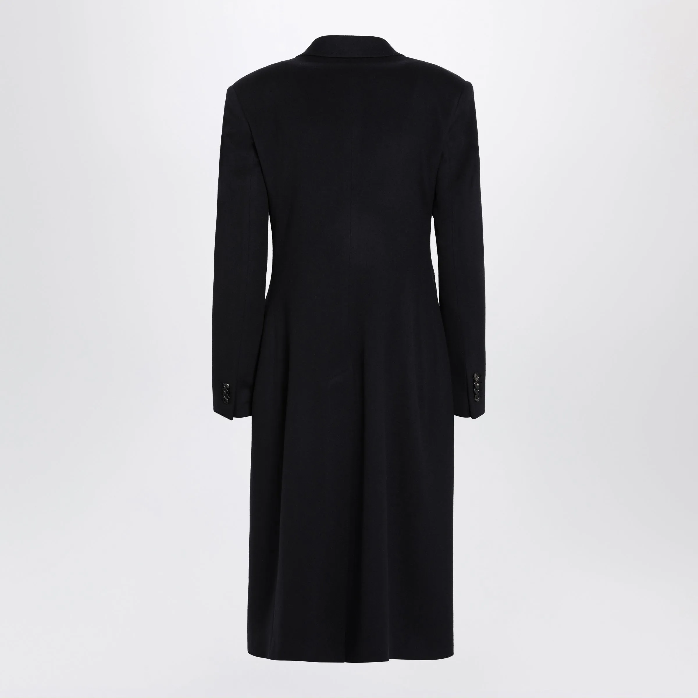 Double-Breasted Blue Wool Coat sold by Wanan Luxury product image thumbnail 2