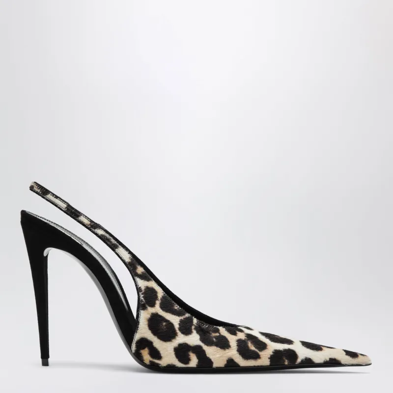 Guermantes Leopard-Print Slingback Pumps made by Yves Saint Laurent
