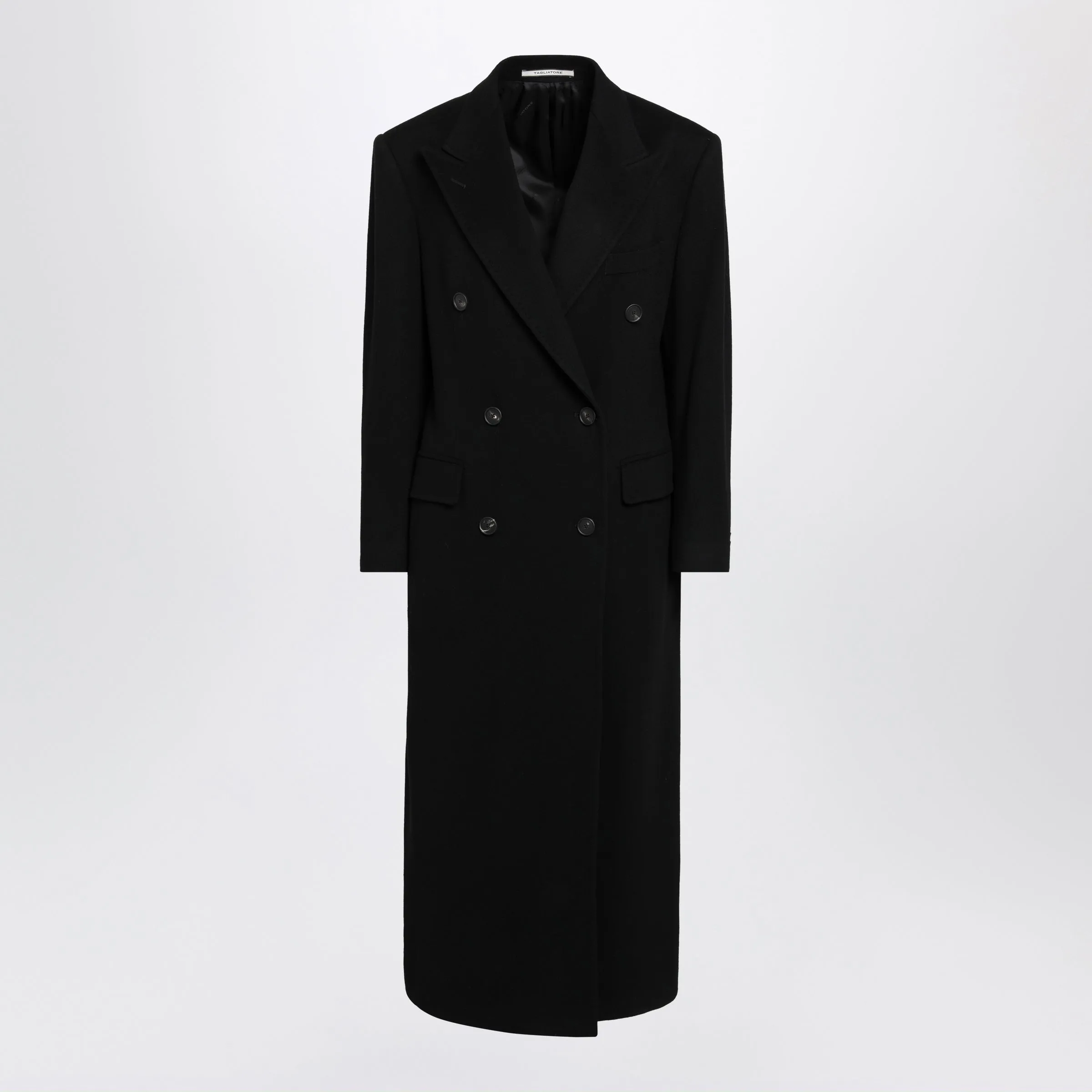 Double-Breasted Black Wool Coat sold by Wanan Luxury