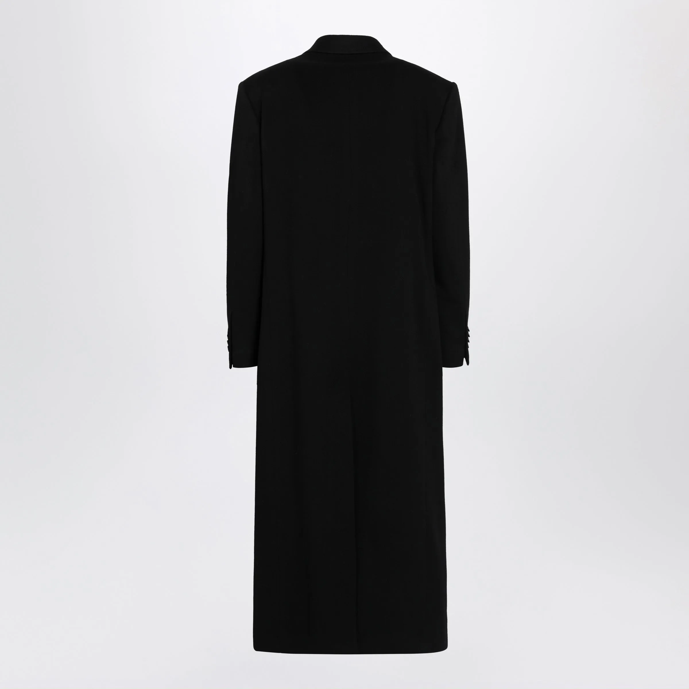 Double-Breasted Black Wool Coat sold by Wanan Luxury product image thumbnail 2