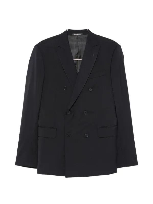 Wool Double-Breasted Suit made by Emporio Armani