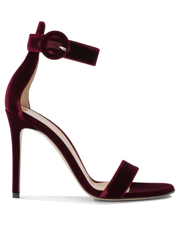 Portofino 105mm Sandals Bordeaux made by Gianvito Rossi