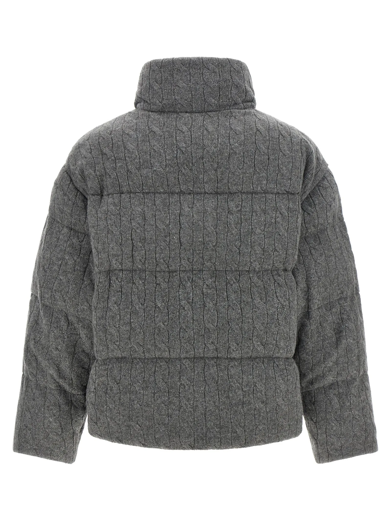Knitted Braided Down Jacket Gray sold by Wanan Luxury product image thumbnail 2