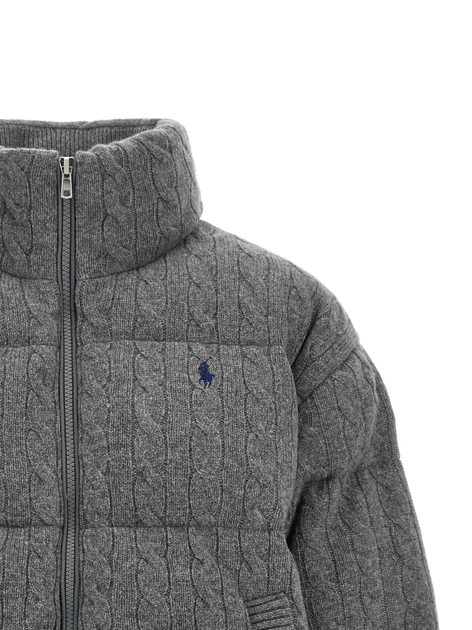 Knitted Braided Down Jacket Gray sold by Wanan Luxury product image thumbnail 3