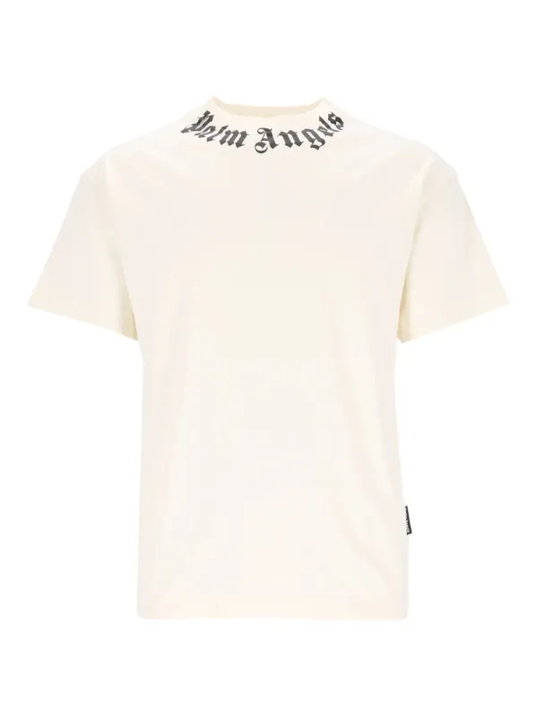 Neck Logo T-Shirt White made by Palm Angels