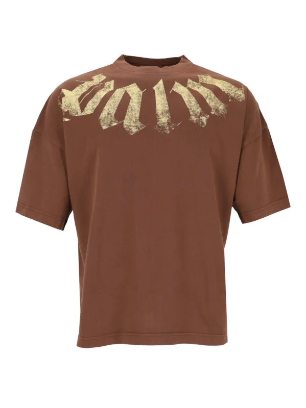 Big Neck T-Shirt Brown made by Palm Angels