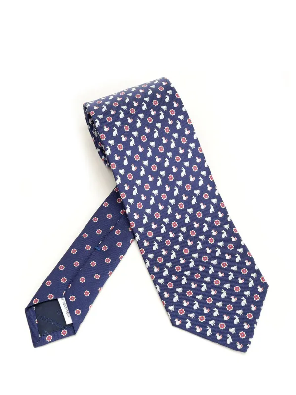 Silk Tie Blue made by Salvatore Ferragamo