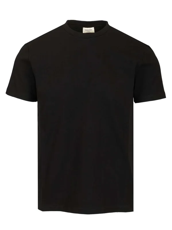 Crew Neck T-Shirt Black made by Yves Saint Laurent