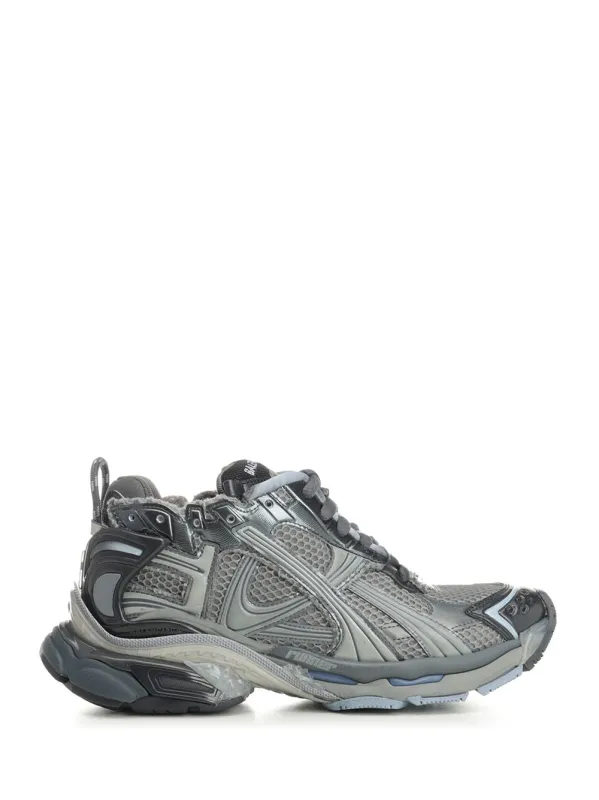 Runner In Mesh And Nylon Sneakers Grey made by Balenciaga