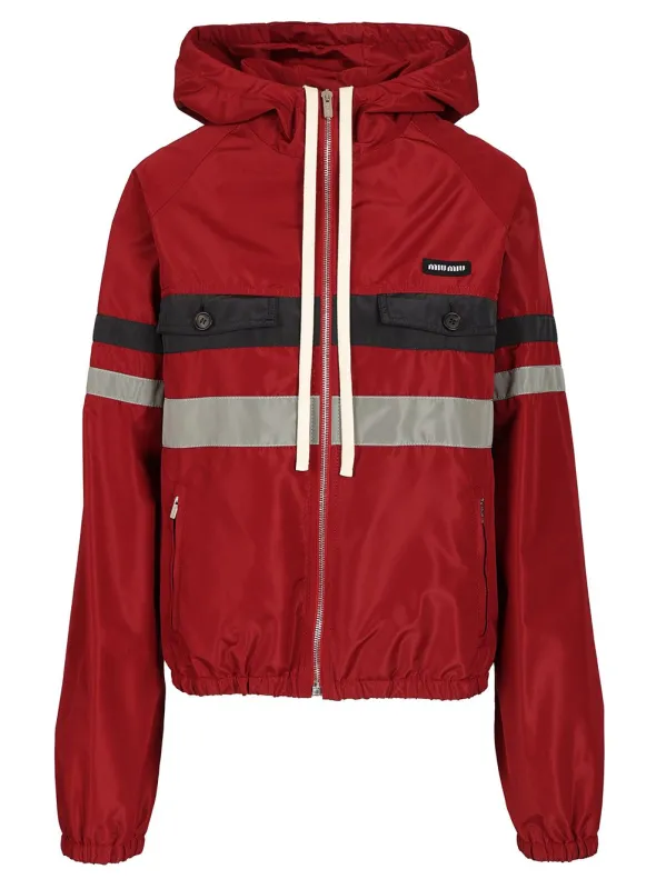 Blouson In Technical Canvas Jackets Red made by Miu Miu