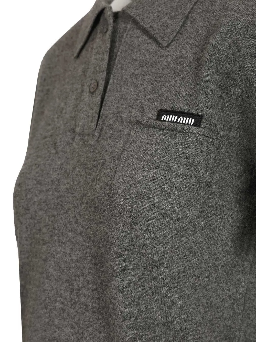 Cashmere Polo Shirt Grey sold by Wanan Luxury product image thumbnail 3