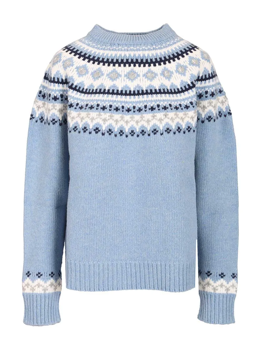 Wool Sweater Knitwear Light Blue sold by Wanan Luxury